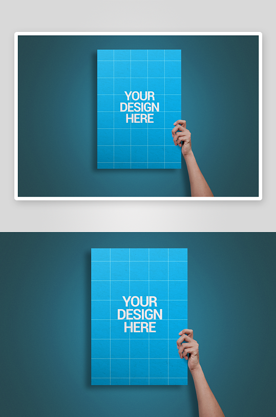 手持三折页样机模板-众图网