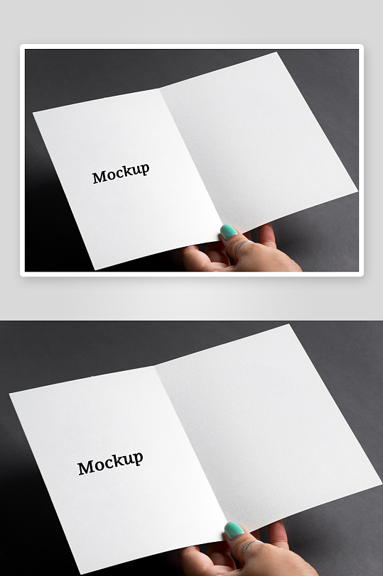 手持三折页样机模板-众图网