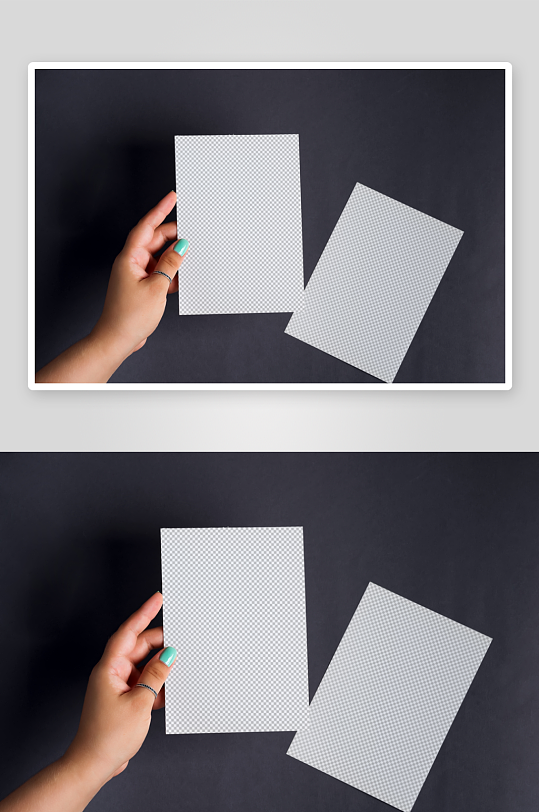 手持三折页样机模板-众图网