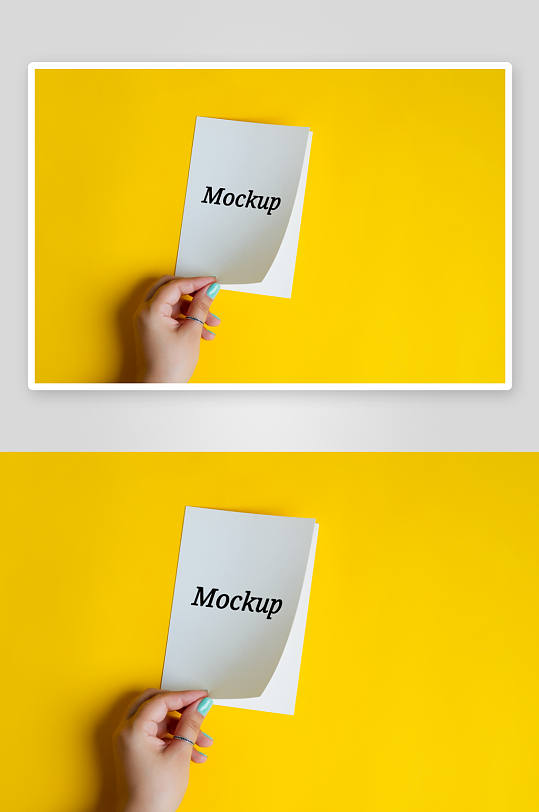 手持说明书样机模板-众图网