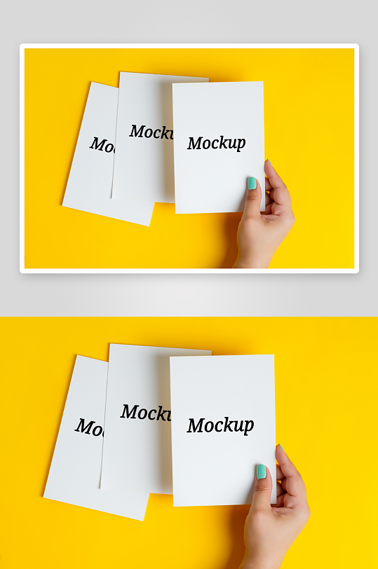 手持说明书样机模板-众图网