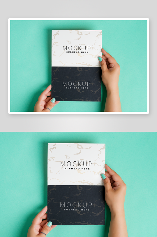 手持贺卡样机模板-众图网