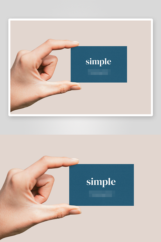 手持名片样机模板-众图网