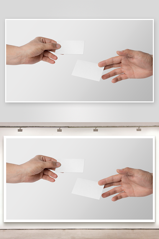手持名片样机模板-众图网