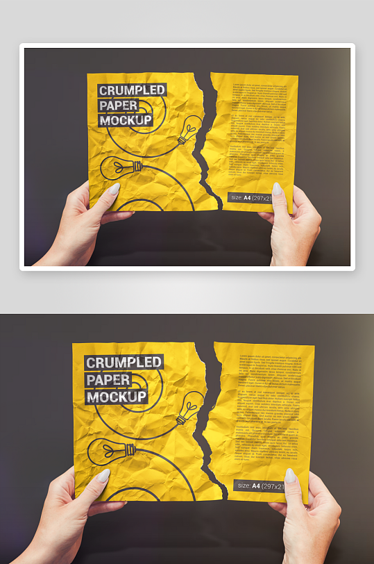 手持纸张样机模板-众图网