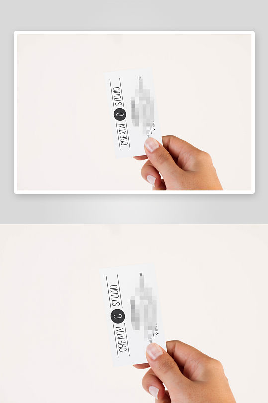 手持名片样机模板-众图网