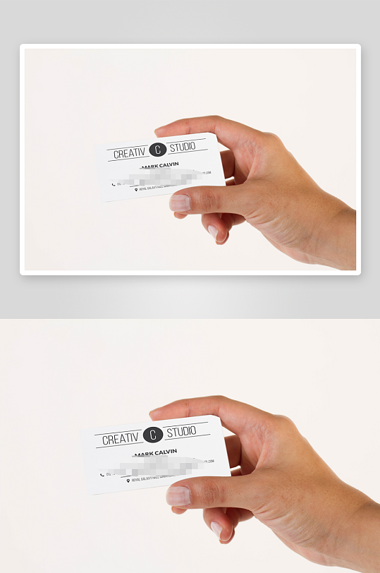 手持名片样机模板-众图网