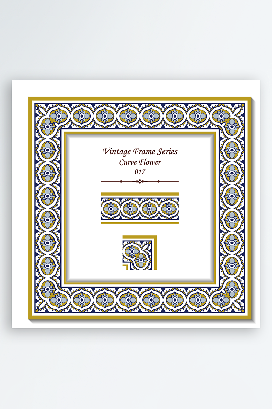 创意矢量古风花边元素-众图网