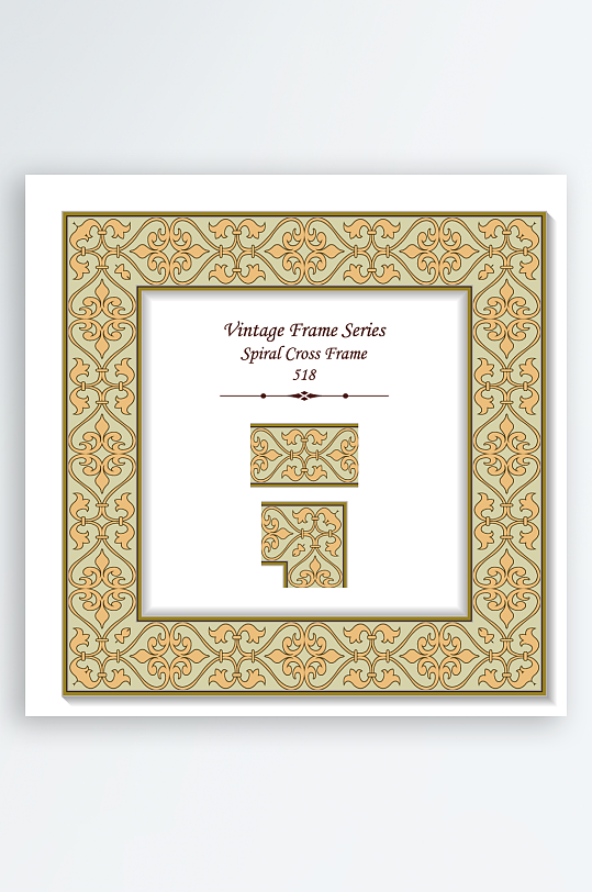 创意矢量古风花边元素-众图网