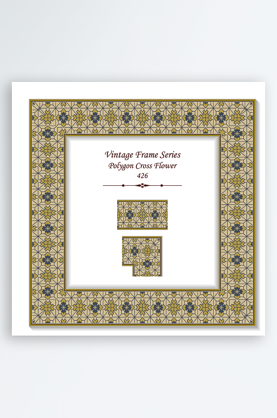 创意矢量古风花边元素-众图网