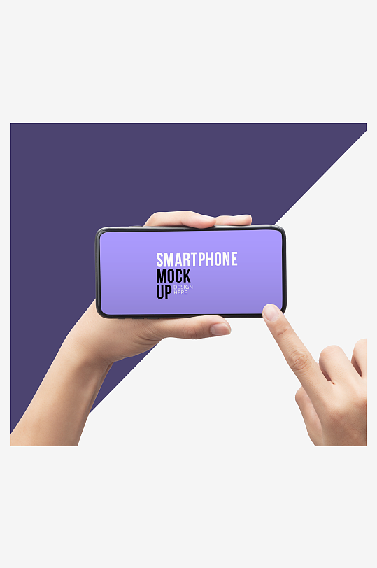 手持手机样机模板-众图网