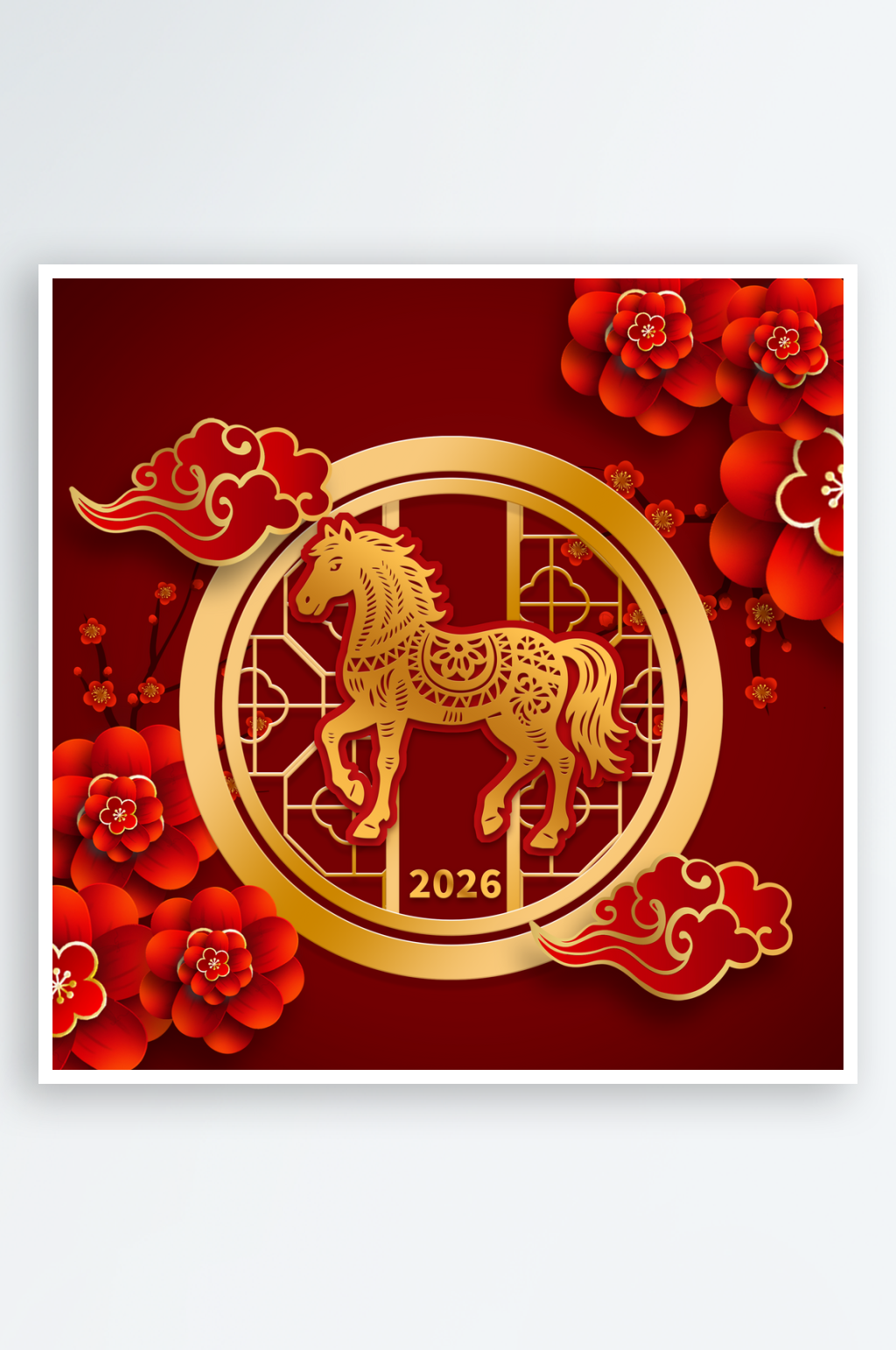 2026马年插画模板素材