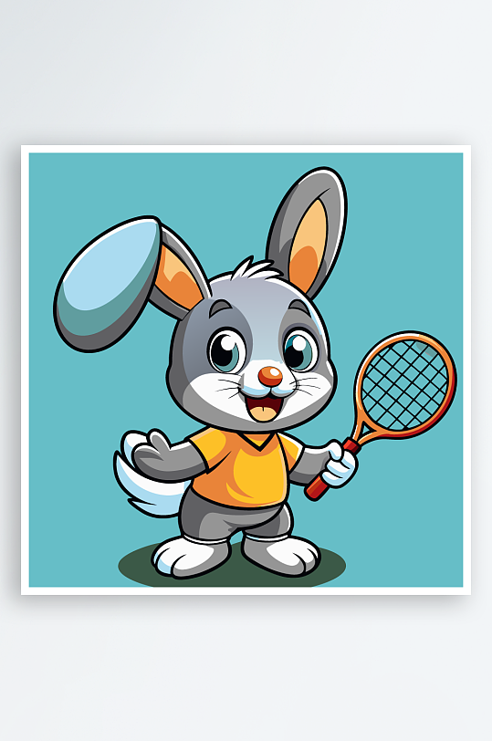 兔子矢量插画图形-众图网