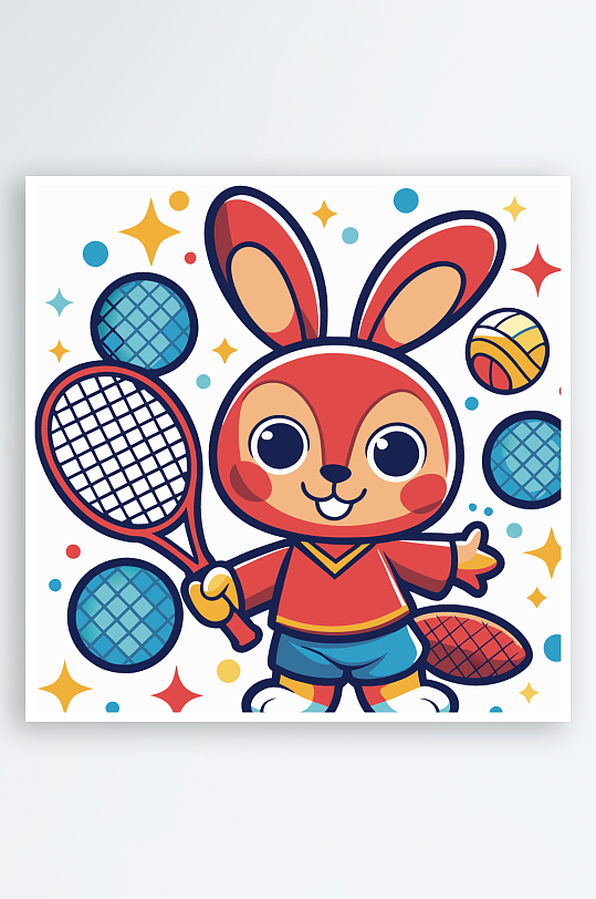 兔子矢量插画图形-众图网