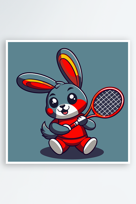 兔子矢量插画图形-众图网