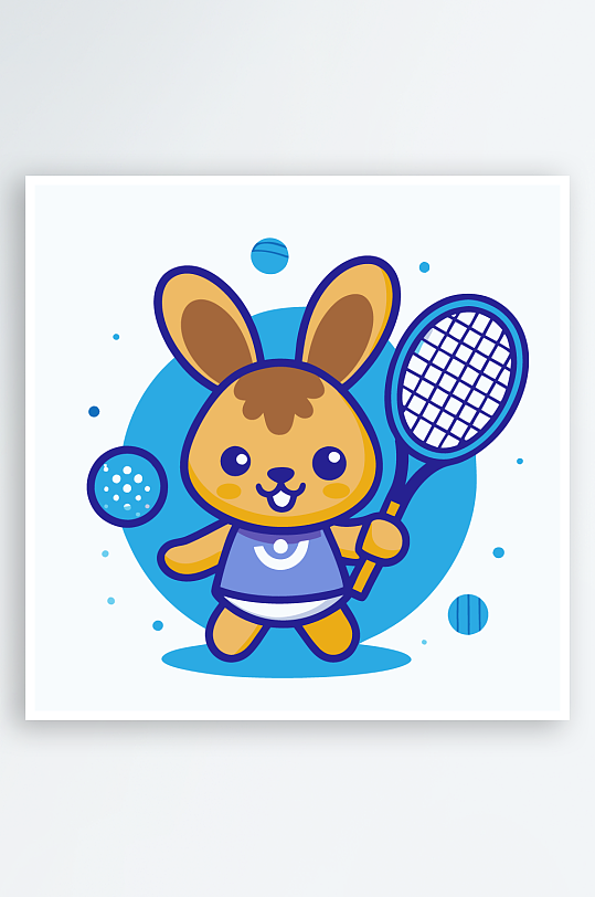 兔子矢量插画图形-众图网