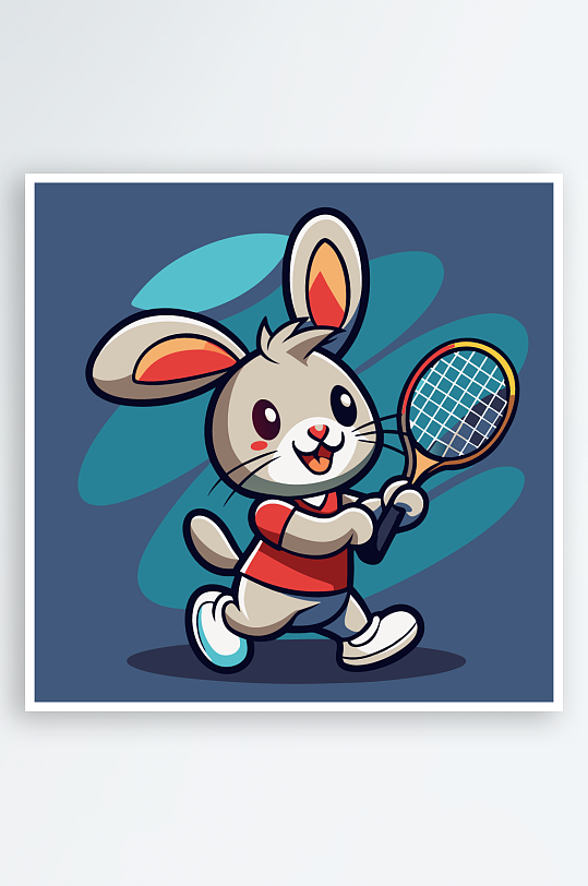 兔子矢量插画图形-众图网