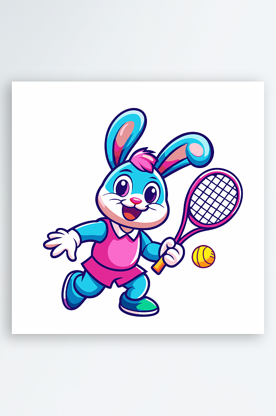 兔子矢量插画图形-众图网