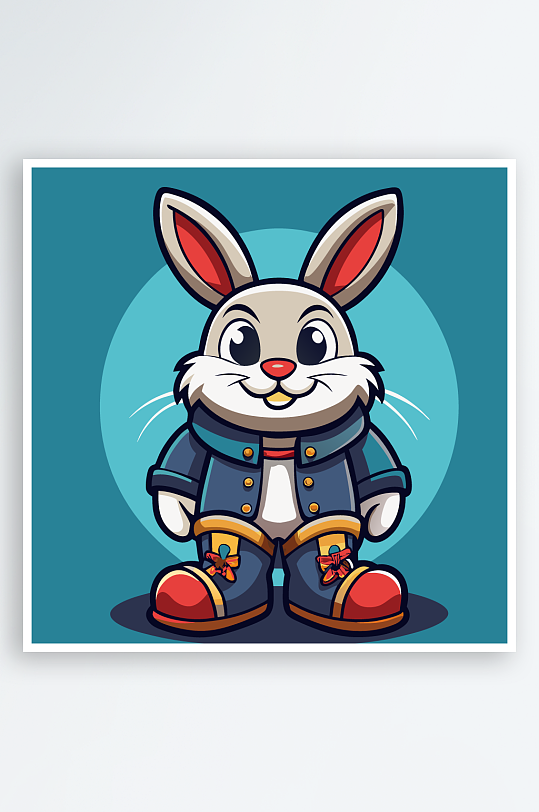 兔子矢量插画图形-众图网