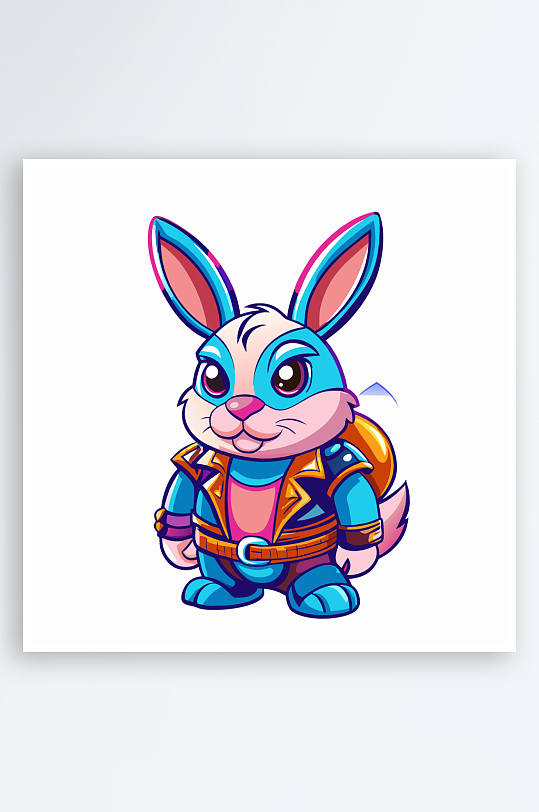 兔子矢量插画图形元素-众图网