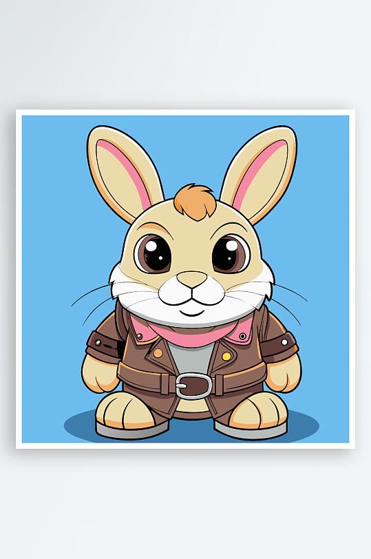 兔子矢量插画图形元素-众图网