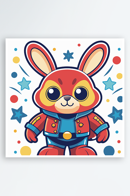 兔子矢量插画图形-众图网