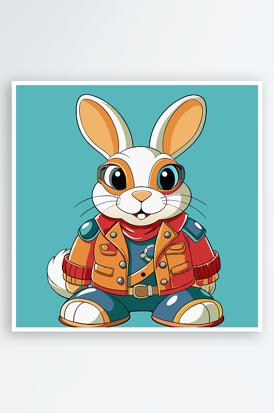 兔子矢量插画图形-众图网