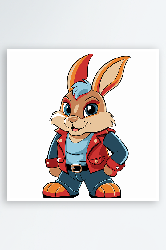 兔子矢量插画图形-众图网