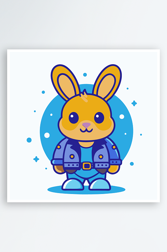 兔子矢量插画图形-众图网