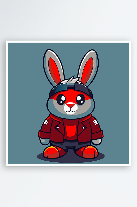 兔子矢量插画图形-众图网