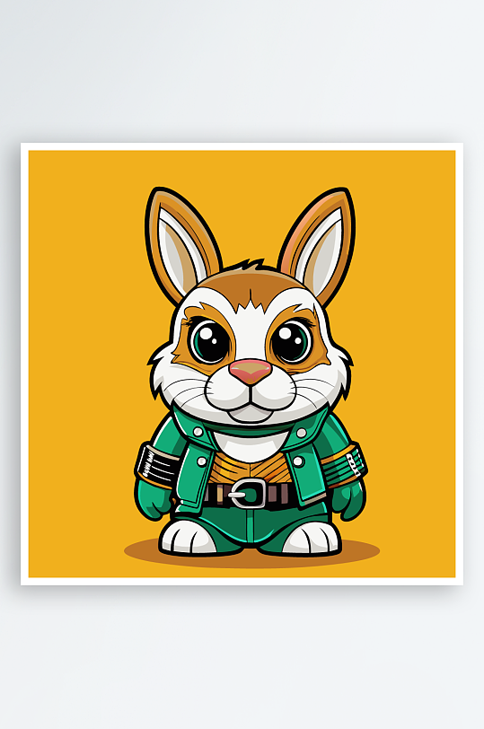 兔子矢量插画图形-众图网