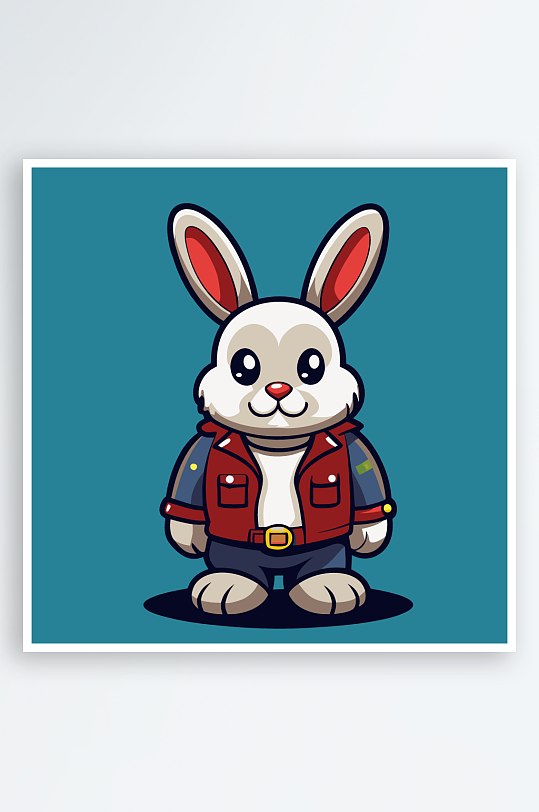 兔子矢量插画图形-众图网