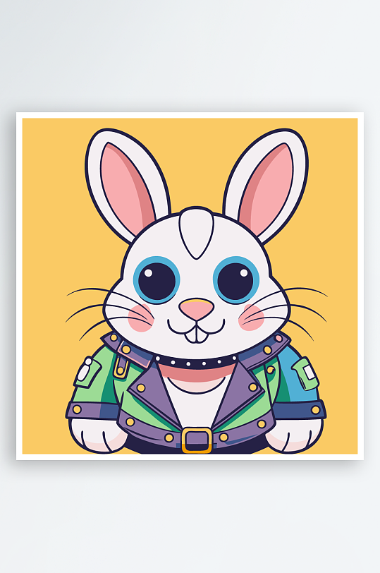 兔子矢量插画图形-众图网