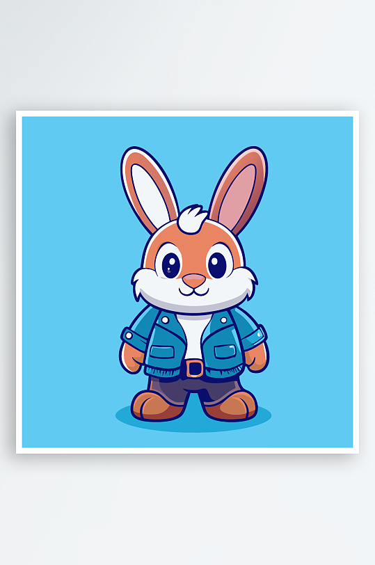 兔子矢量插画图形-众图网