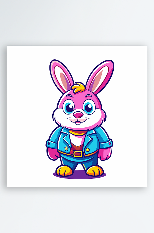 兔子矢量插画图形-众图网