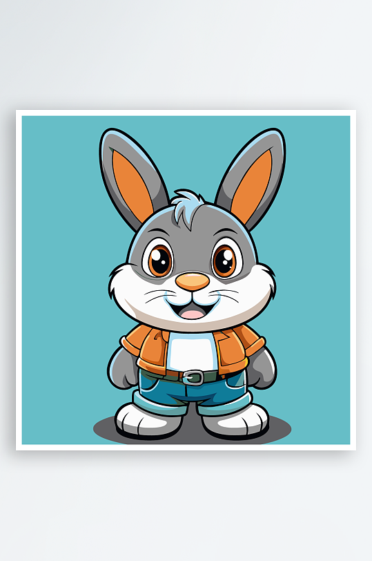 兔子矢量插画图形-众图网