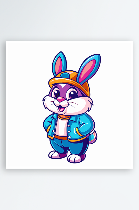 兔子矢量插画图形-众图网