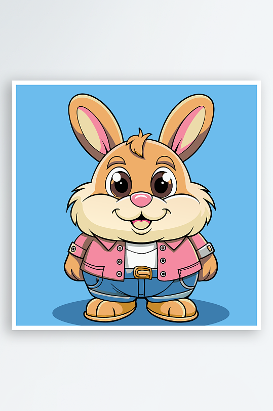 兔子矢量插画图形-众图网