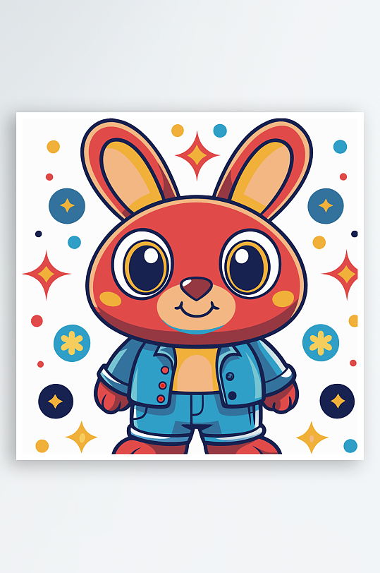 兔子矢量插画图形-众图网