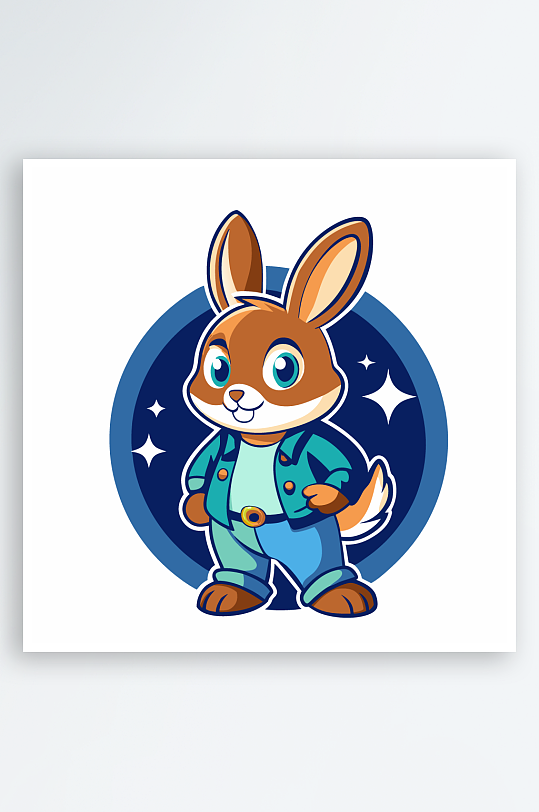 兔子矢量插画图形-众图网