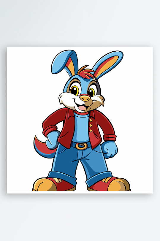 兔子矢量插画图形元素-众图网