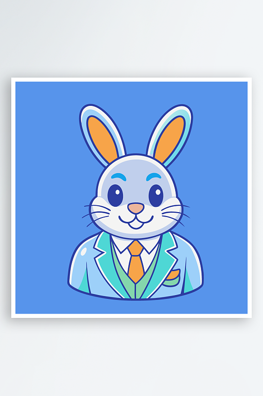 兔子矢量插画图形元素-众图网