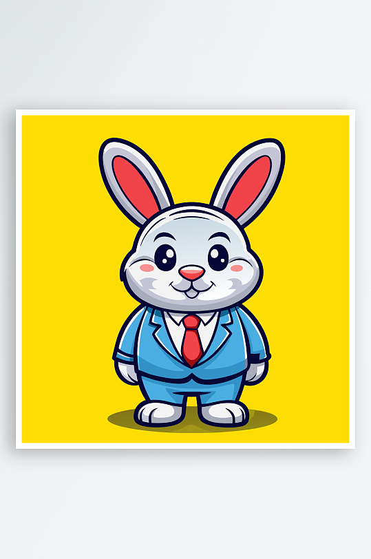 兔子矢量插画图形-众图网