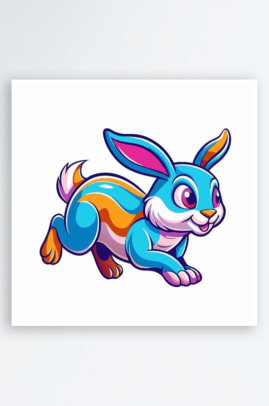 兔子矢量插画图形-众图网