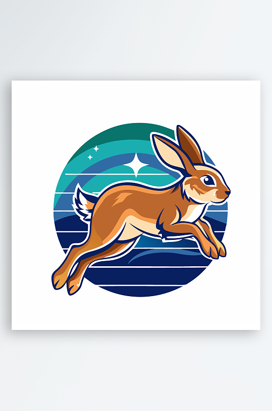 兔子矢量插画图形-众图网