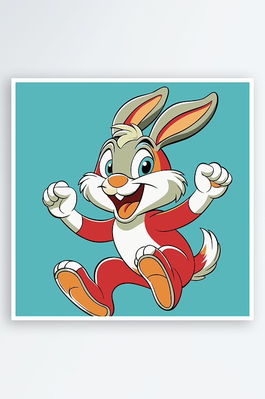 兔子矢量插画图形-众图网