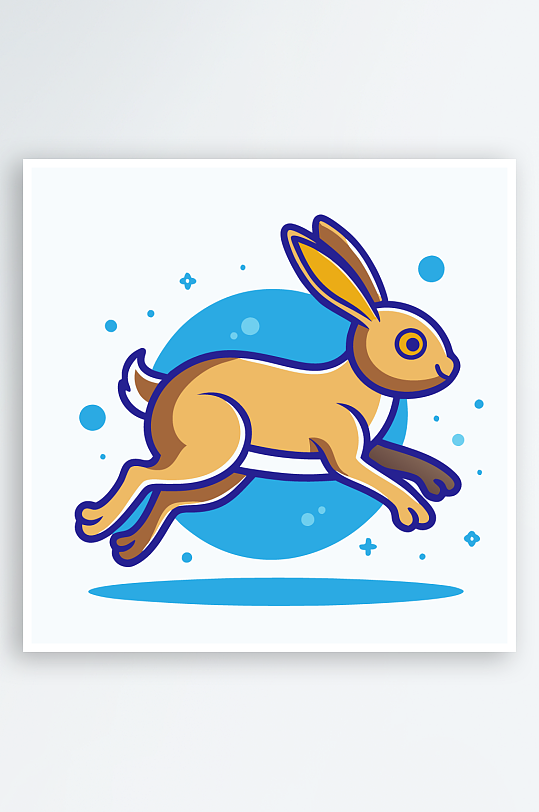 兔子矢量插画图形-众图网