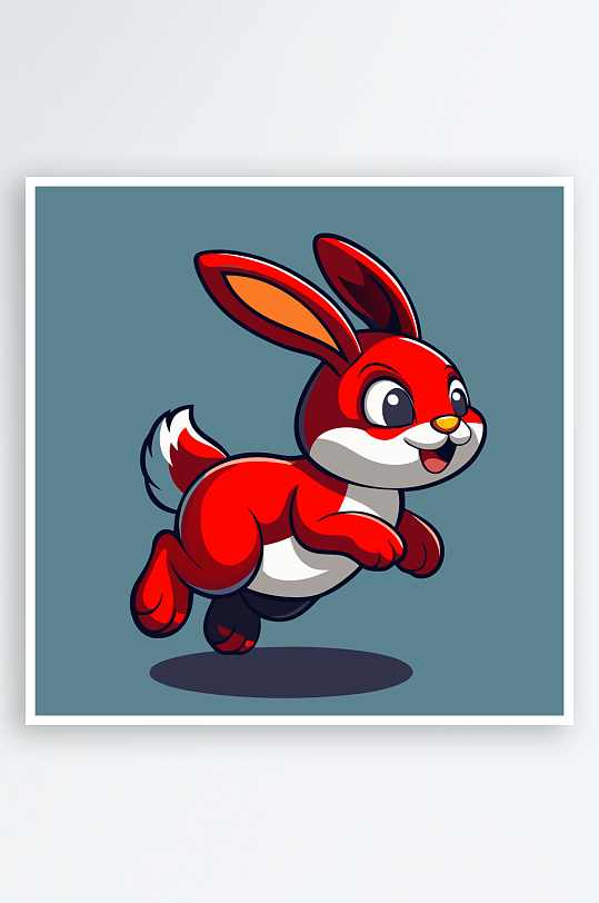 兔子矢量插画图形-众图网