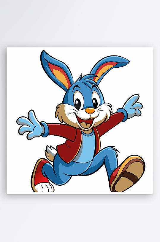 兔子矢量插画图形元素-众图网