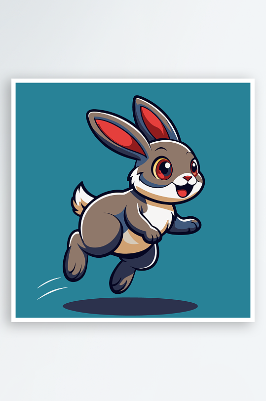 兔子矢量插画图形元素-众图网